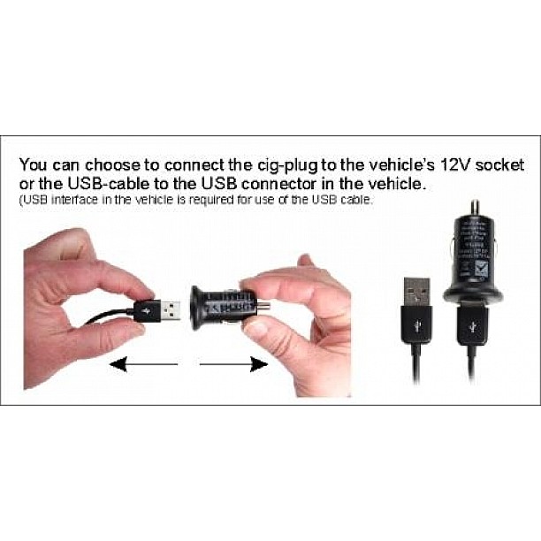 Brodit houder - Apple iPhone 4/4S Actieve verstelbare houder met 12V USB plug