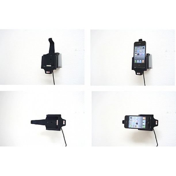 Brodit houder - Apple iPhone 4/4S Actieve houder. Met slot en 12V USB plug