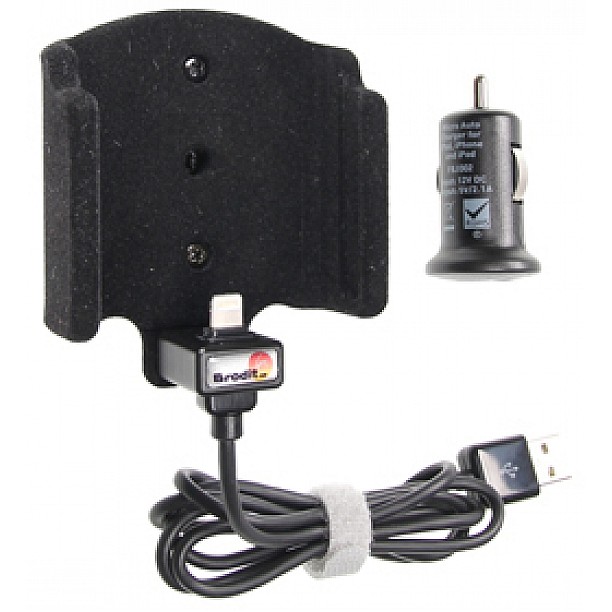 Brodit houder - Apple iPhone 5 / 5S / SE Actieve houder met 12V USB plug (Gestoffeerd) Brodit houder - Apple iPhone 5 / 5S / SE Actieve houder met 12V USB plug (Gestoffeerd)