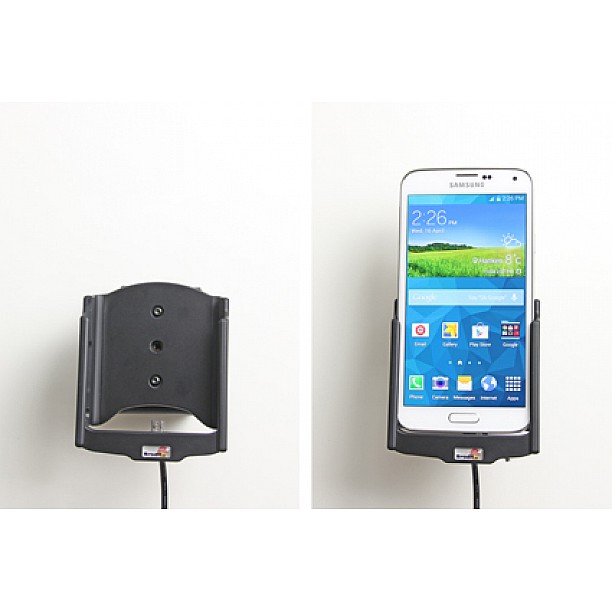 Brodit houder - Samsung Galaxy S5 Actieve houder met 12V USB plug Brodit houder - Samsung Galaxy S5 Actieve houder met 12V USB plug
