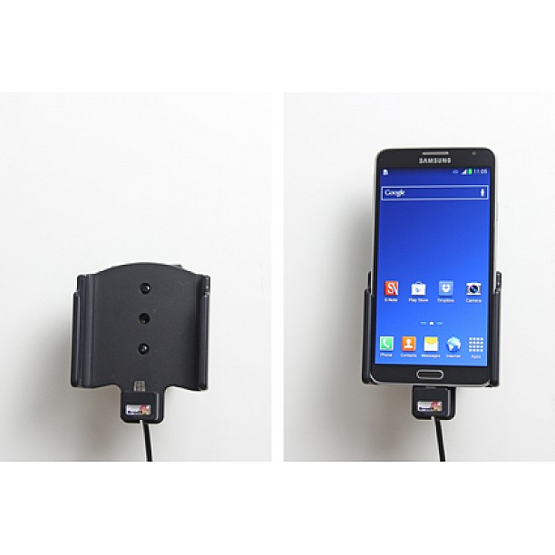 Brodit houder - Samsung Galaxy Note 3 Neo / Duos Actieve houder met 12V USB plug Brodit houder - Samsung Galaxy Note 3 Neo / Duos Actieve houder met 12V USB plug