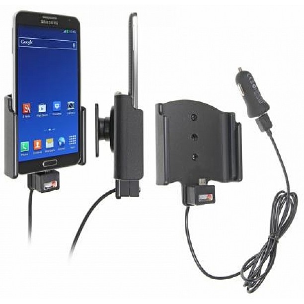 Brodit houder - Samsung Galaxy Note 3 Neo / Duos Actieve houder met 12V USB plug Brodit houder - Samsung Galaxy Note 3 Neo / Duos Actieve houder met 12V USB plug