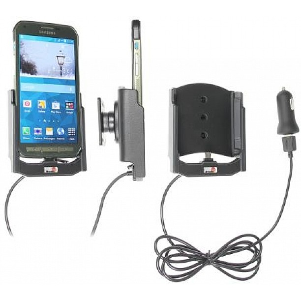 Brodit houder - Samsung Galaxy S5 Actieve houder met 12V USB plug Brodit houder - Samsung Galaxy S5 Actieve houder met 12V USB plug