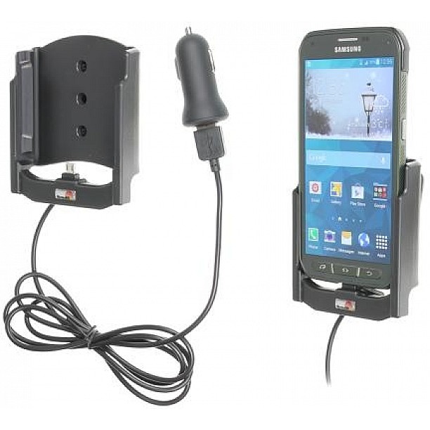 Brodit houder - Samsung Galaxy S5 Actieve houder met 12V USB plug Brodit houder - Samsung Galaxy S5 Actieve houder met 12V USB plug