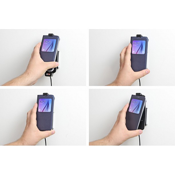 Brodit houder - Samsung Galaxy S6 / S7 Actieve houder met 12V USB plug. Met of zonder hoes