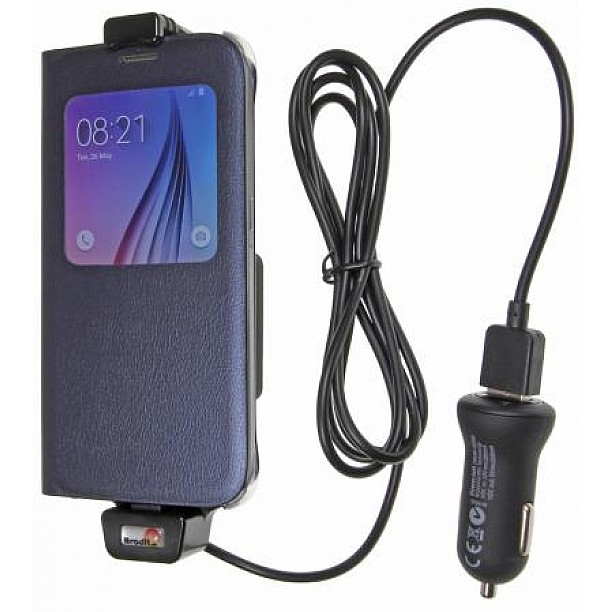 Brodit houder - Samsung Galaxy S6 / S7 Actieve houder met 12V USB plug. Met of zonder hoes Brodit houder - Samsung Galaxy S6 / S7 Actieve houder met 12V USB plug. Met of zonder hoes