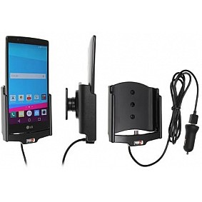 Brodit houder - LG G4 Actieve houder met 12V USB plug niet voor toestellen met lederen backcover