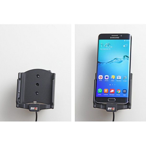 Brodit houder - Samsung Galaxy S6 Edge Actieve houder met 12V USB plug Brodit houder - Samsung Galaxy S6 Edge Actieve houder met 12V USB plug