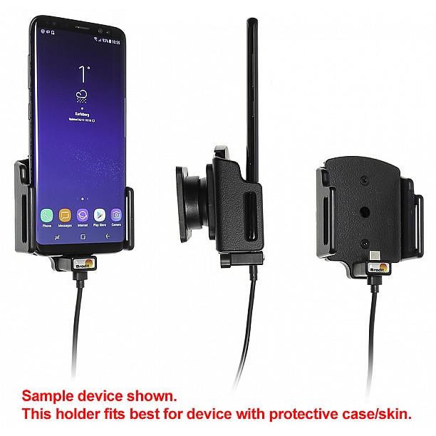 Brodit houder - Universele houder USB-C met 12V USB plug 62-77mm / 6-10 mm Brodit houder - Universele houder USB-C met 12V USB plug 62-77mm / 6-10 mm