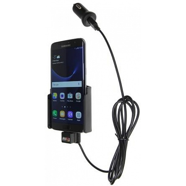 Brodit houder - Samsung Galaxy S7 Edge Actieve houder met 12V USB plug Brodit houder - Samsung Galaxy S7 Edge Actieve houder met 12V USB plug