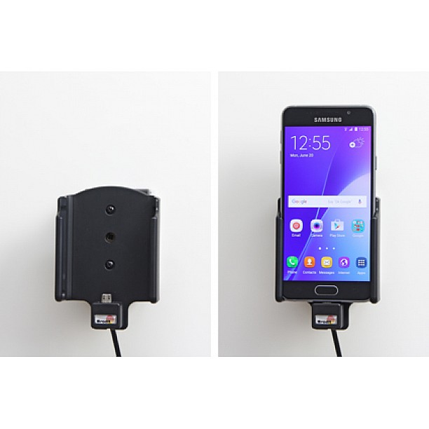 Brodit houder - Samsung Galaxy A3 2016 Actieve houder met 12V USB plug Brodit houder - Samsung Galaxy A3 2016 Actieve houder met 12V USB plug