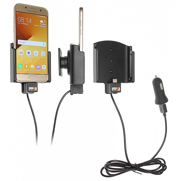 Brodit houder - Samsung Galaxy A3 2017 Actieve houder met USB plug Brodit houder - Samsung Galaxy A3 2017 Actieve houder met USB plug