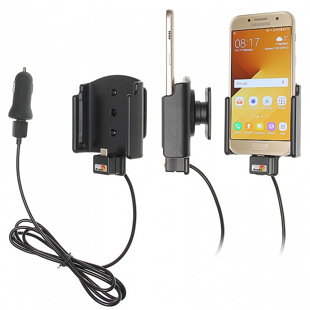 Brodit houder - Samsung Galaxy A3 2017 Actieve houder met USB plug Brodit houder - Samsung Galaxy A3 2017 Actieve houder met USB plug