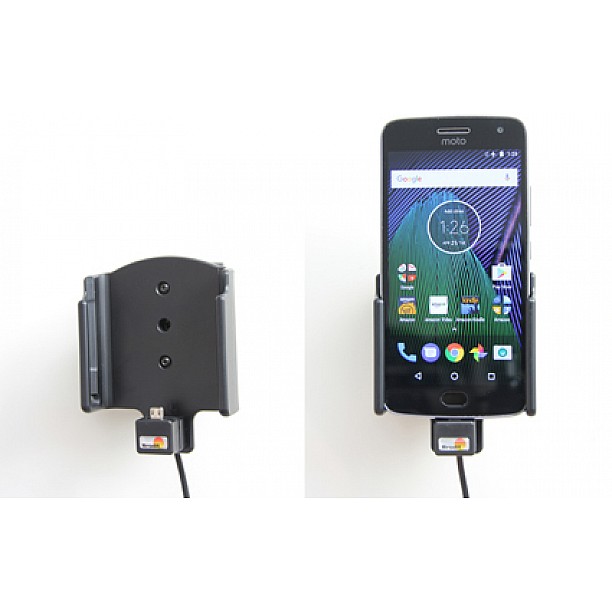 Brodit houder - Motorola Moto G5 Actieve houder met 12V USB plug Brodit houder - Motorola Moto G5 Actieve houder met 12V USB plug