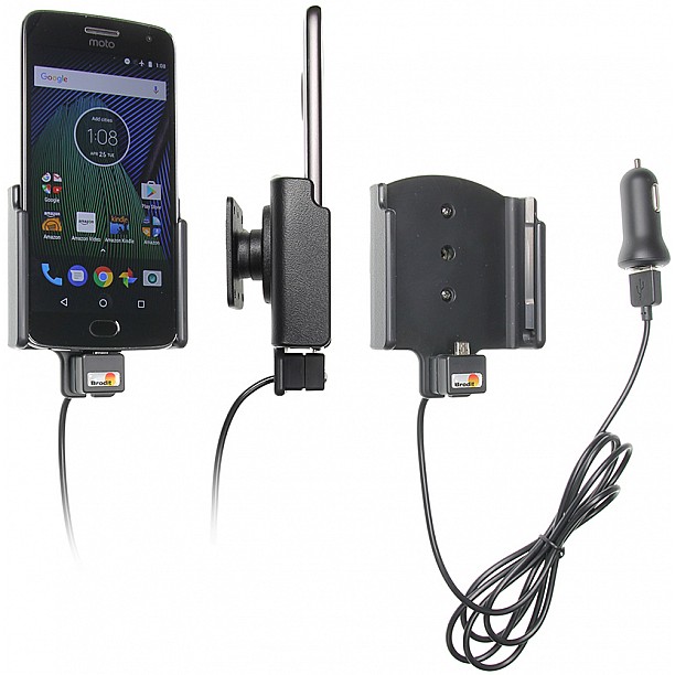 Brodit houder - Motorola Moto G5 Actieve houder met 12V USB plug Brodit houder - Motorola Moto G5 Actieve houder met 12V USB plug
