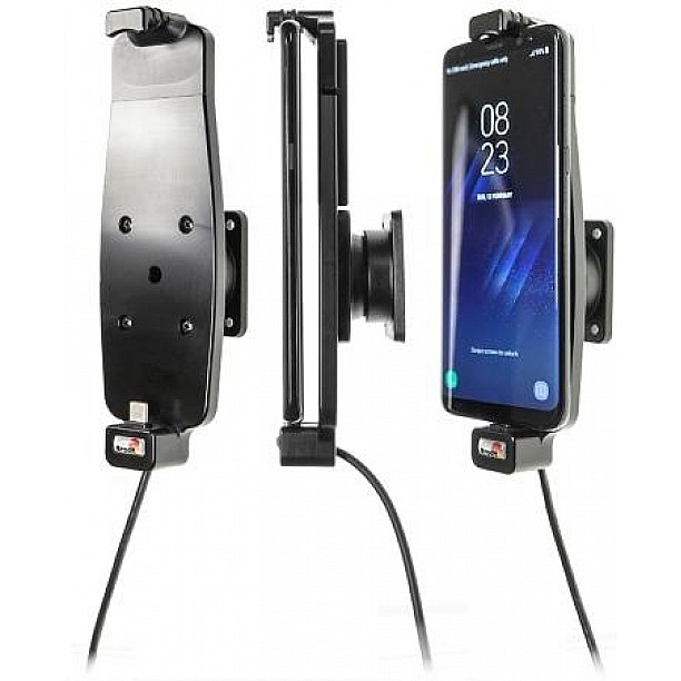 Brodit houder - Samsung Galaxy S8 / S9 / S10 Actieve houder met 12V USB Plug. Met hoes