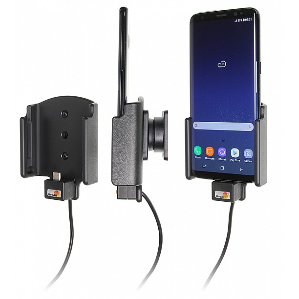 Brodit houder - Samsung Galaxy S8 Actieve houder met 12V USB plug Brodit houder - Samsung Galaxy S8 Actieve houder met 12V USB plug