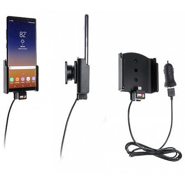 Brodit houder - Samsung Galaxy Note 8 Actieve houder met 12V USB plug Brodit houder - Samsung Galaxy Note 8 Actieve houder met 12V USB plug