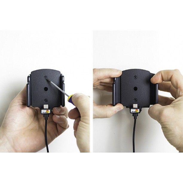 Brodit houder - Universele verstelbare houder USB-C met vaste voeding width: 62-77 mm thickness: 9-13 mm Brodit houder - Universele verstelbare houder USB-C met vaste voeding width: 62-77 mm thickness: 9-13 mm