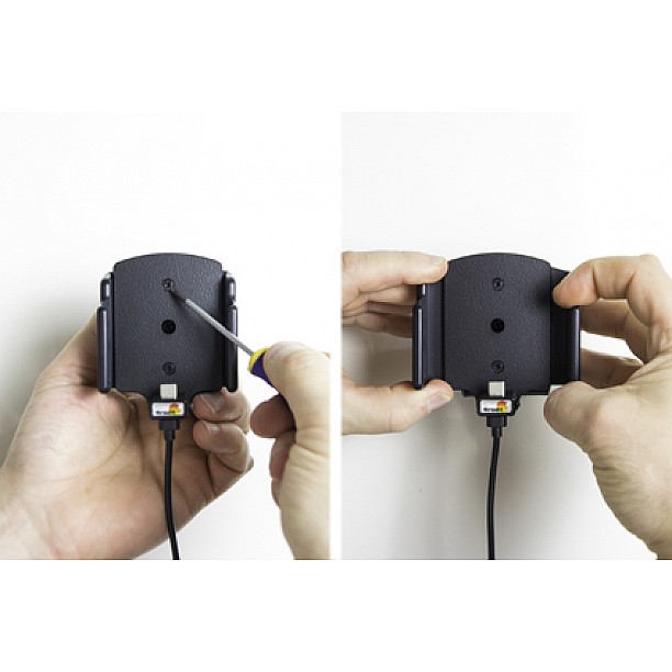 Brodit houder - Universele verstelbare houder USB-C met vaste voeding width: 75-89 mm thickness: 9-13 mm