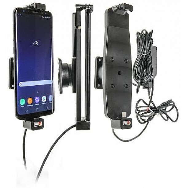 Brodit houder - Samsung Galaxy S8+ / S9+ / S10+ met hoes Actieve houder met vaste voeding Brodit houder - Samsung Galaxy S8+ / S9+ / S10+ met hoes Actieve houder met vaste voeding