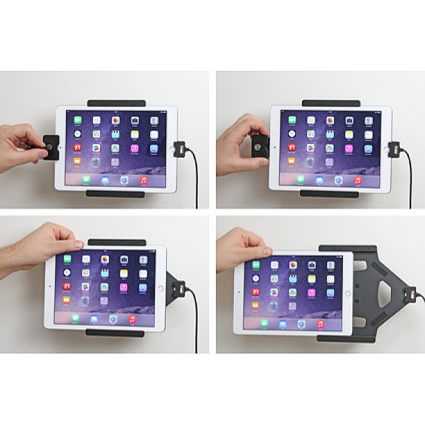 Apple iPad Air2 / Pro 9.7 Actieve houder met USB Sig. Plug LOCK Apple iPad Air2 / Pro 9.7 Actieve houder met USB Sig. Plug LOCK