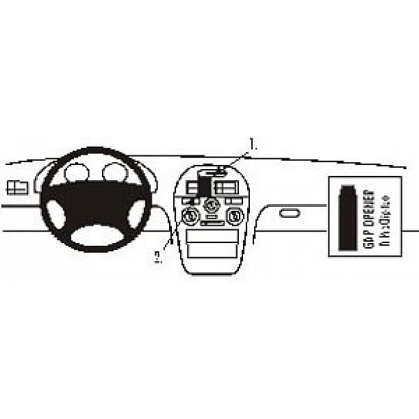 Houder - Brodit ProClip - Mitsubishi Carisma 1996-1998 Center mount Houder - Brodit ProClip - Mitsubishi Carisma 1996-1998 Center mount