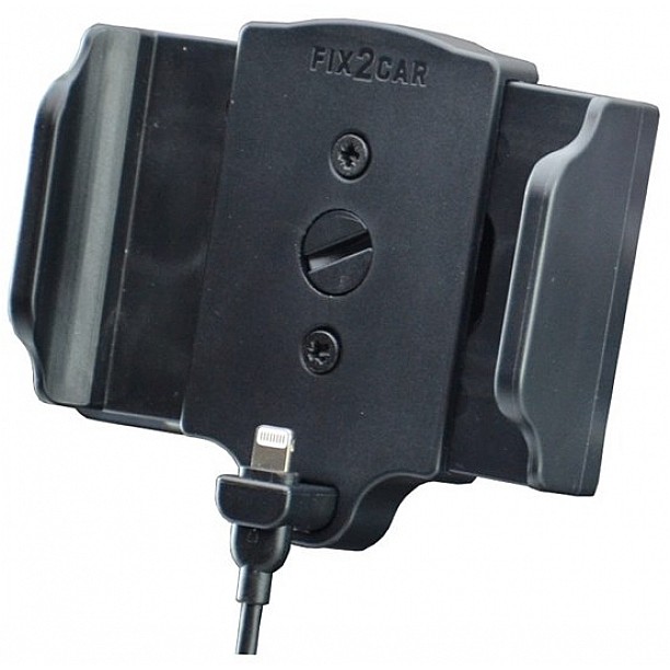 Kram Telecom houder - Apple iPhone verstelbare houder met 12/24V plug Kram Telecom houder - Apple iPhone verstelbare houder met 12/24V plug