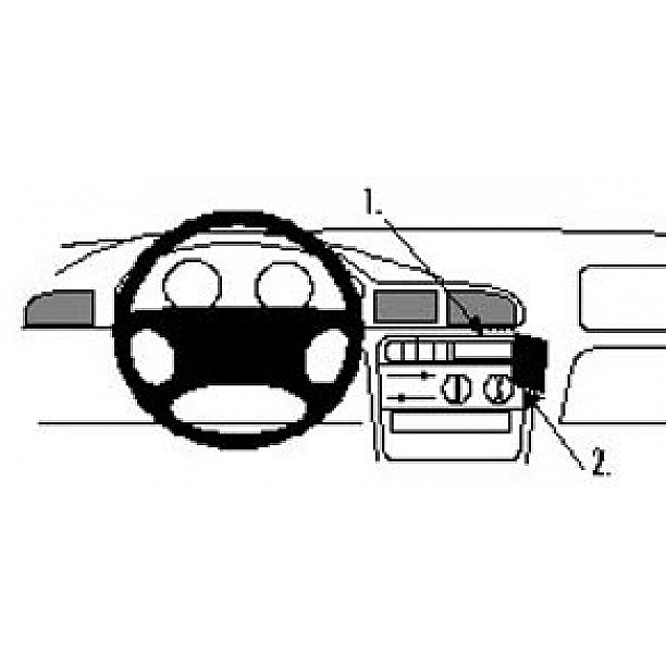 Houder - Brodit ProClip - Peugeot 406 1996-2003 Angled mount Houder - Brodit ProClip - Peugeot 406 1996-2003 Angled mount