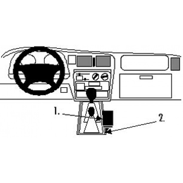 Houder - Brodit ProClip - Toyota HiLux 1998-2005 Console mount Houder - Brodit ProClip - Toyota HiLux 1998-2005 Console mount