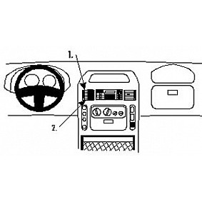 Houder - Brodit ProClip - Nissan Interstar- Opel Movano - Renault Master Center mount