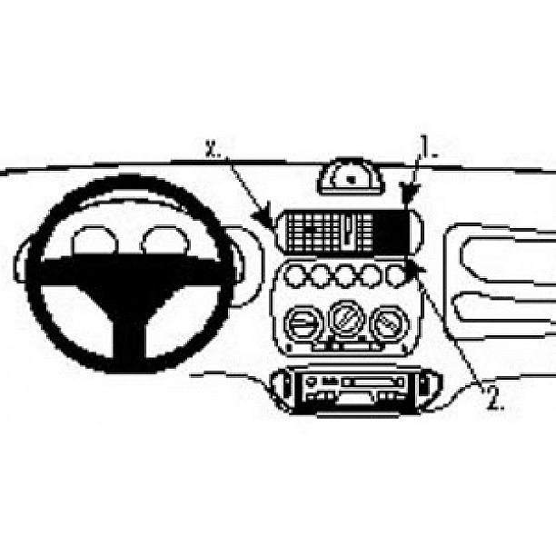 Houder - Brodit ProClip - Fiat Seicento 1998-2007 Angled mount Houder - Brodit ProClip - Fiat Seicento 1998-2007 Angled mount