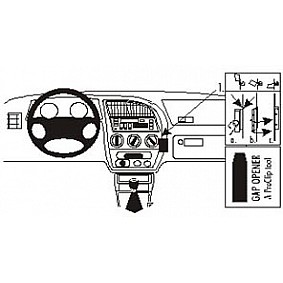 Houder - Brodit ProClip - Peugeot 306 1993-2002 Angled mount. LET OP UITLOPEND ARTIKEL, KAN NIET RETOUR!