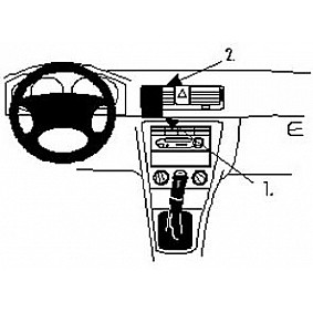 Houder - Brodit ProClip - Skoda Octavia I 1999-2006 Center mount