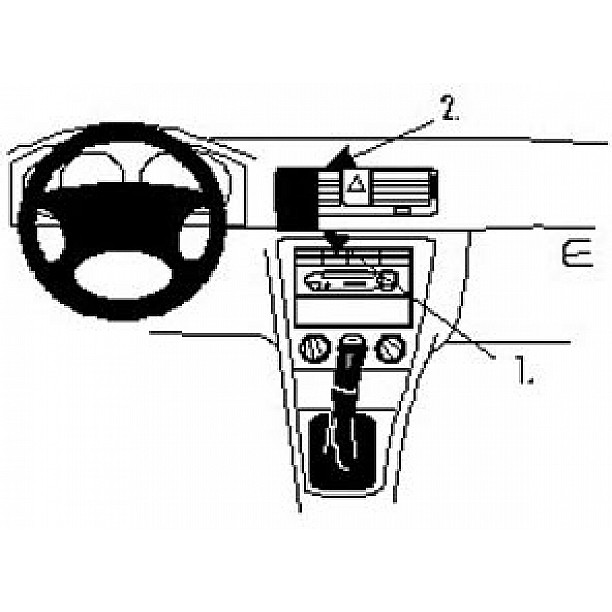 Houder - Brodit ProClip - Skoda Octavia I 1999-2006 Center mount