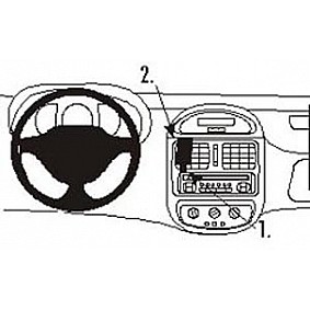 Houder - Brodit ProClip - Renault Clio I 1999-2001 Center mount