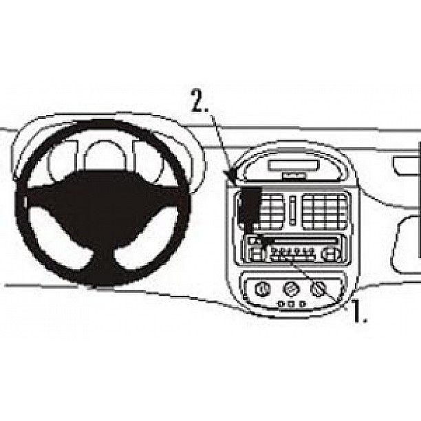 Houder - Brodit ProClip - Renault Clio I 1999-2001 Center mount