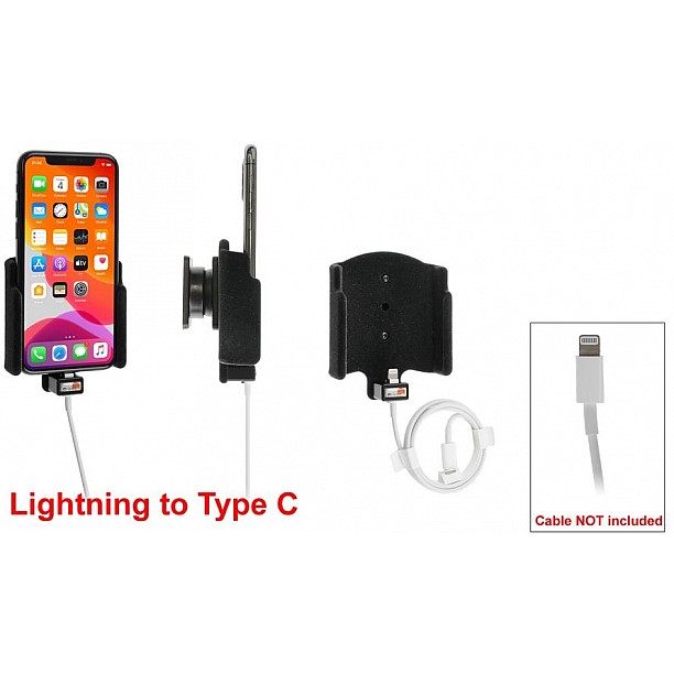Brodit houder - Apple iPhone 11 Pro padded lightning>USB-C