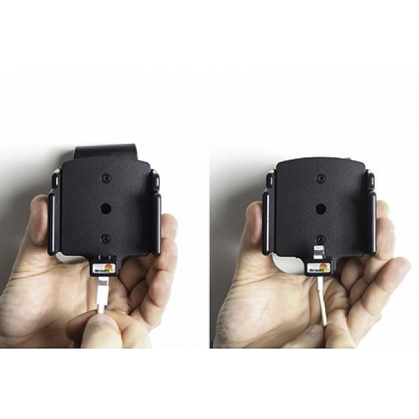 Brodit houder - Apple iPhone X / Xs Verstelbare houder met kabelbevestiging voor Apple kabel Brodit houder - Apple iPhone X / Xs Verstelbare houder met kabelbevestiging voor Apple kabel