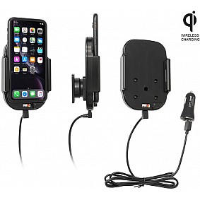 Brodit houder - Apple iPhone XR / 11 QI wireless  houder met 12V USB plug