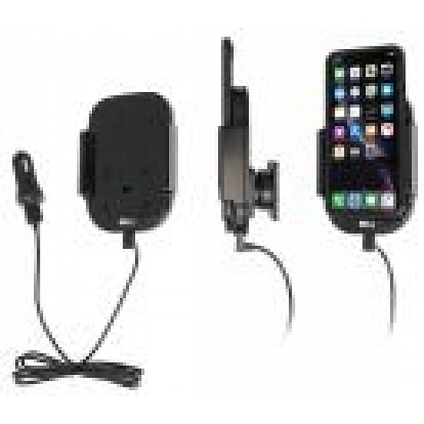 Brodit houder - Apple iPhone XR / 11 QI wireless houder met 12V USB plug Brodit houder - Apple iPhone XR / 11 QI wireless houder met 12V USB plug