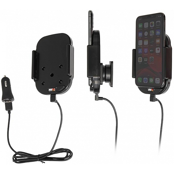 Brodit houder - Apple iPhone 11 Pro Qi wireless  Actieve verstelbare houder met 12V USB plug