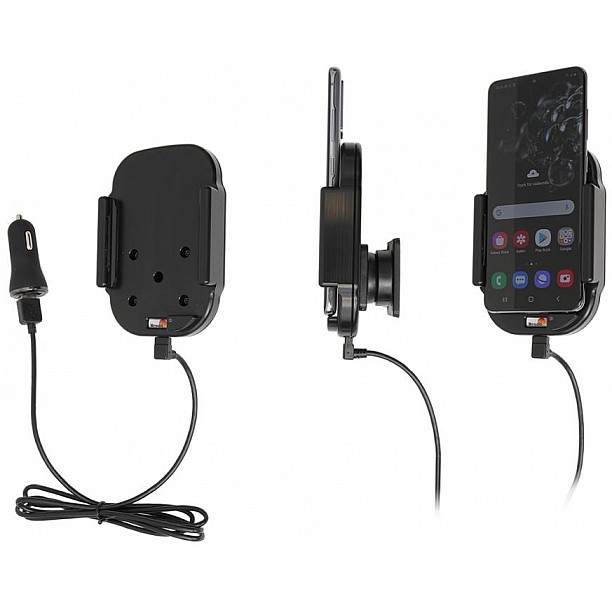 Brodit houder - Samsung Galaxy S20 Qi Wireless Actieve houder met 12V USB plug Brodit houder - Samsung Galaxy S20 Qi Wireless Actieve houder met 12V USB plug