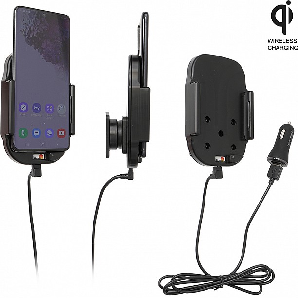 Brodit houder - Samsung Galaxy S20 Plus Qi Wireless Actieve houder met 12V USB plug