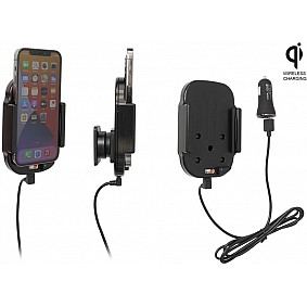 Brodit houder - Apple iPhone 12/ 12 Pro  Qi Wireless  Actieve verstelbare houder met 12V USB plug