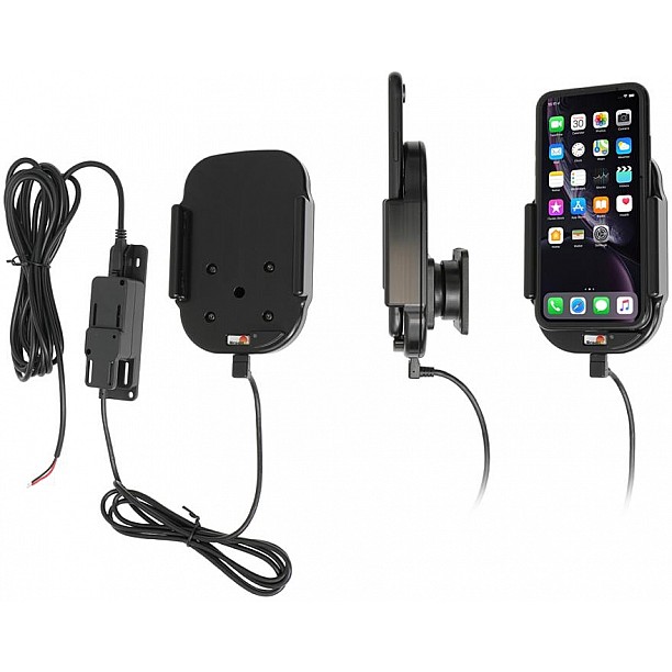 Brodit houder - Apple iPhone XR / 11 Qi Wireless Actieve houder met vaste voeding Brodit houder - Apple iPhone XR / 11 Qi Wireless Actieve houder met vaste voeding