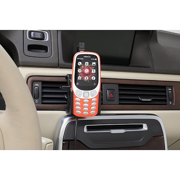 Brodit houder - Nokia 3310 Actieve houder met 12V USB plug Brodit houder - Nokia 3310 Actieve houder met 12V USB plug