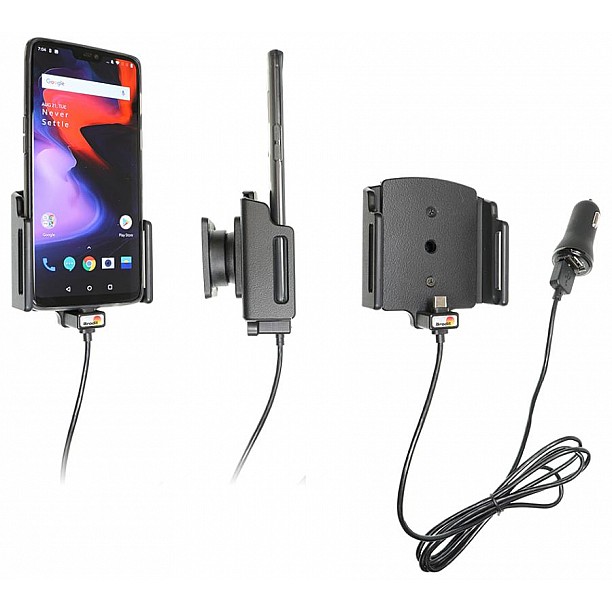 Brodit houder - OnePlus 6/6T/7 Actieve houder met 12V USB plug (met skin))