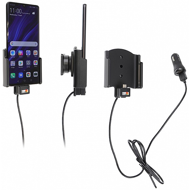 Brodit houder - Huawei P30 Pro Actieve houder met 12V USB plug