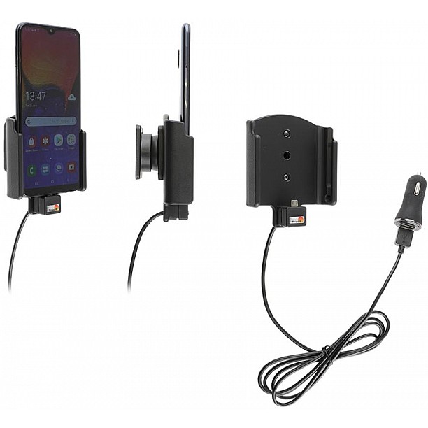 Brodit houder - Samsung Galaxy A10 Actieve houder met 12V USB plug Brodit houder - Samsung Galaxy A10 Actieve houder met 12V USB plug